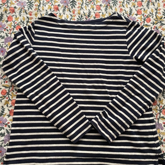 Uniqlo - Navy Blue and Cream Striped Shirt - L (fits more like M) - Picture 1 of 8